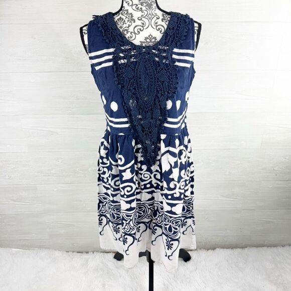 Roberta Roller Rabbit Crochet Lace Fit and Flare Dress - Picture 1 of 8
